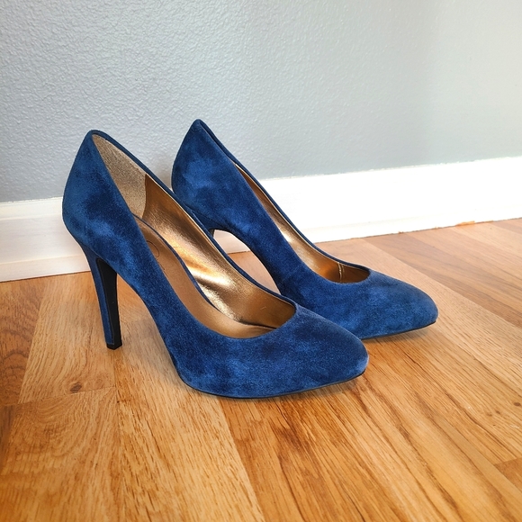 Jessica Simpson Shoes - Jessica Simpson Marya Navy Blue Suede Heels - 9